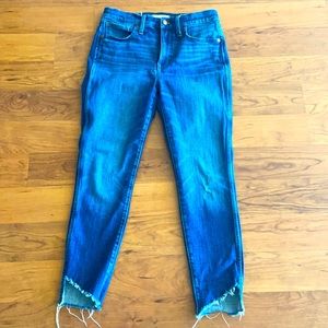 Madewell distressed cropped jeans